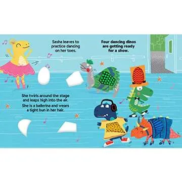 Five Dancing Dinosaurs Board Book - Silicone Fun for Kids