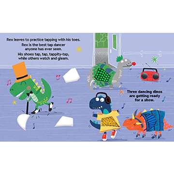 Five Dancing Dinosaurs Board Book - Silicone Fun for Kids