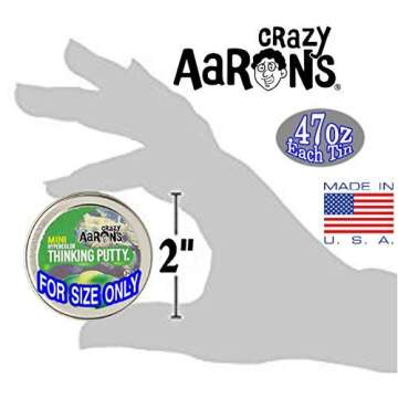 Crazy Aaron's Thinking Putty Mini Tins Holiday (Christmas) Candy Cane (Hypercolor), Snow Angel (Sparkle) & Winter Cabin (Scented) Gift Set Bundle - 3 Pack (Limited Edition) .47 oz Each