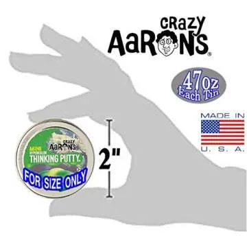 Crazy Aaron's Thinking Putty Mini Tins Holiday (Christmas) Candy Cane (Hypercolor), Snow Angel (Sparkle) & Winter Cabin (Scented) Gift Set Bundle - 3 Pack (Limited Edition) .47 oz Each