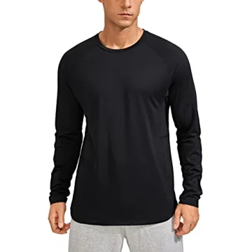 CRZ YOGA Moisture-Wicking Long Sleeve Workout Shirt for Men