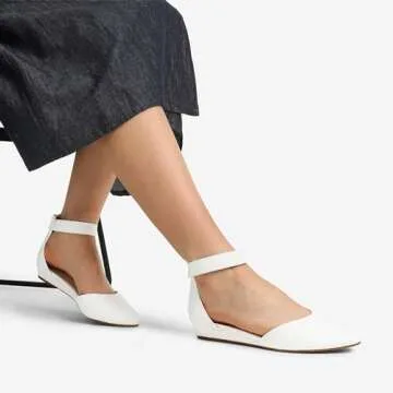 DREAM PAIRS Women's Stylish Wedge Ankle Strap Flats