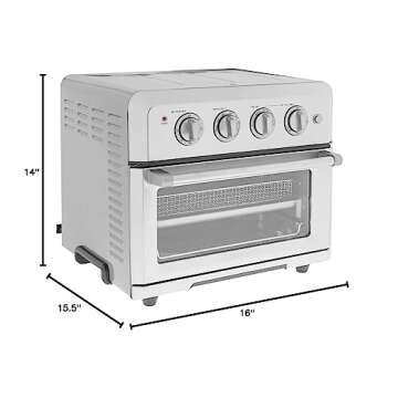Cuisinart Convection Toaster Oven Airfryer Combo, 6-in-1 1800 Watts, XL Capacity Convection Oven with 60-Minute Timer/Auto-Off for Toast, Bake or Broil, Stainless Steel, CTOA-122