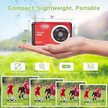 Digital Camera for Kids, Compact 1080P FHD Point and Shoot
