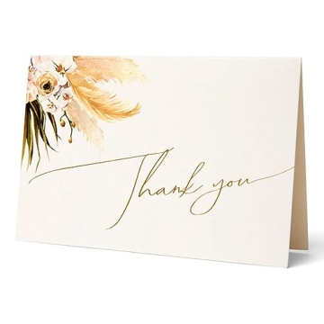 Elegant Boho Thank You Cards | 25 Pack by Anna Marie