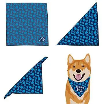 Hecho Dog Birthday Bandana for Boys - Quality Cotton