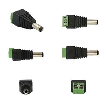 GOSONO Male Female DC Power Plug Connector 2.5 x 5.5/2.1x5.5 (Screw Fastening Type) Needn't Welding DC Plug Adapter,10pcs/set (Male Plug Connector 2.5x5.5mm)