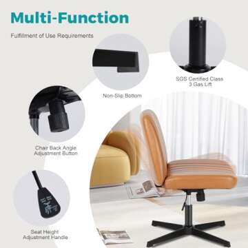 DUMOS Criss Cross Chair: Modern Adjustable Seating Solution