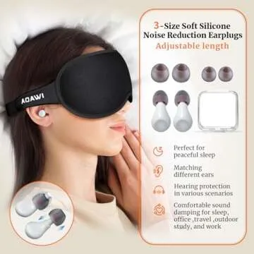 AOAWI 3D Eye Mask - Breathable Comfort for Sleep