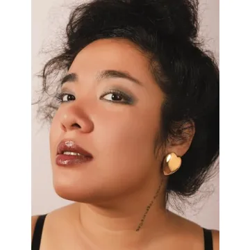 Chic Sacina Gold-tone Heart Earrings for Women