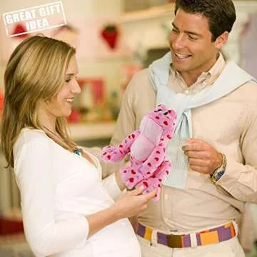 Big Mo's Toys Love Frog - Plush Valentine's Day Anniversary Pink and Red Heart Printed Small Soft Stuffed Frogs Animals for All Ages 8.5"