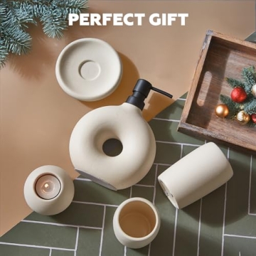 Stylish 5-Piece Ceramic Bathroom Accessory Set