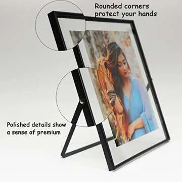 AhaGo Black Floating Frame Showcasing Memories Elegantly