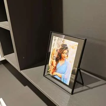 AhaGo Black Floating Frame Showcasing Memories Elegantly
