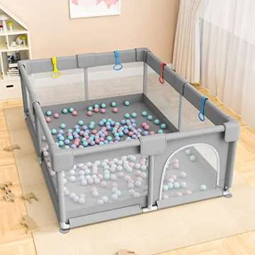 79" ×71" Extra Large Baby Playpen, Big Playpen for Babies and Toddlers, Gap-Free, Climb-Proof Play ...