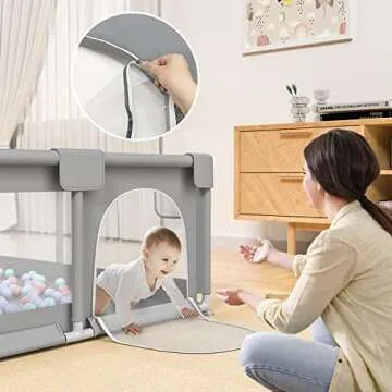 79" × 71" Extra Large Baby Playpen - Safe & Spacious Play Area