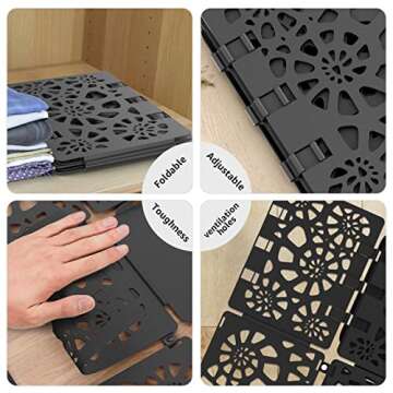 BoxLegend Shirt Folder V1-Plus Tshirt Folding Board Clothes Folder Easy and Fast to Fold Clothes for Adult and Kids Black