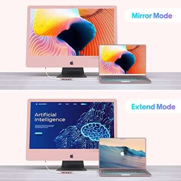 USB C Hub, USB-C Dongle Adapter with 4K HDMI for MacBook Pro/Air, 6 in 1 USBC Adaptador Converter Di...