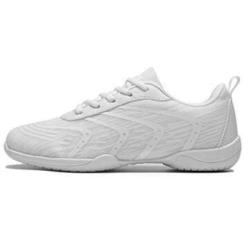 HWJHMX White Cheer Shoes for Girls Womens Cheer Shoes Youth Cheerleading Shoes Kids Cheer Sneakers T...