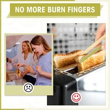 Chengu 240 Pcs Mini Bamboo Tongs Disposable Small Wooden Toaster Tongs Charcuterie Serving Party Cooking Utensils for Catering Buffet Appetizer Wedding Party Supplies(4 Inch)