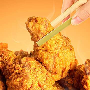 Chengu 240 Pcs Mini Bamboo Tongs Disposable Small Wooden Toaster Tongs Charcuterie Serving Party Cooking Utensils for Catering Buffet Appetizer Wedding Party Supplies(4 Inch)