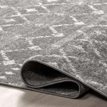 nuLOOM 2x14 Moroccan Blythe Rug - Dark Grey Design