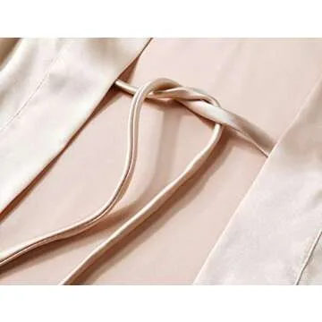 PRODESIGN Satin Kimono Robe Women Long Silky Kimono Bathrobe Sleepwear Wedding Bridesmaid Robe