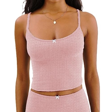 FULA-bao Women’s Y2K Two Piece Pajamas Set with Lace Trim