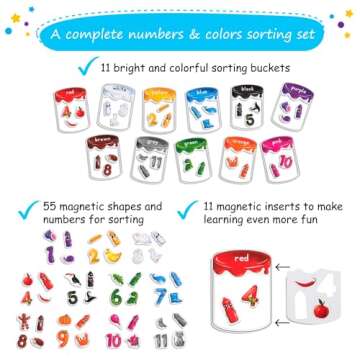 Magnetic Color Sorting Set for Toddler Education