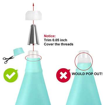 Weetiee D Silicone Piping Bags - Eco-Friendly Baking Tool