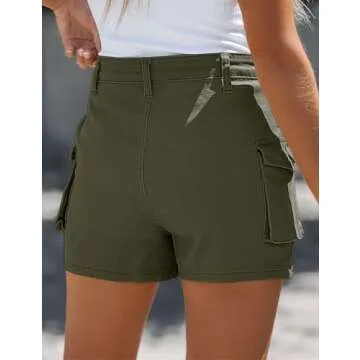 luvamia 2025 Cargo Shorts for Women Casual Summer Skorts Skirts High Waisted Mini Short Skort with Pockets Y2K
