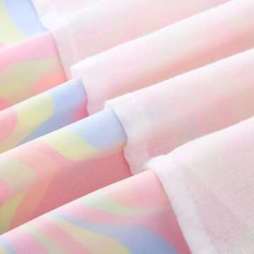 Enlifety Dress for Girls Size 7 8 Sleeveless Tie Dye A Line Dresses Bowknot Strap V Neck Summer Sundress for Beach School Party Casual