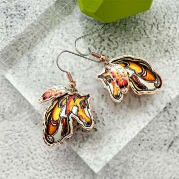 FRONT LINE JEWELRY Women's Horse Earrings - Western Pony Jewelry