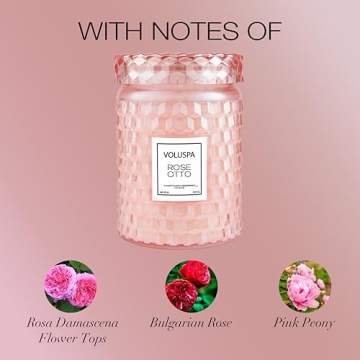 Voluspa Rose Otto Candle 18oz - Clean Burning & Elegant