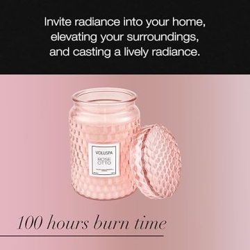 Voluspa Rose Otto Candle 18oz - Clean Burning & Elegant