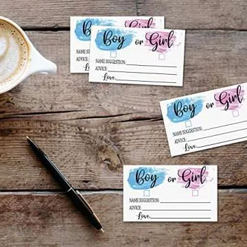 Yuansail Gender Reveal Voting Cards - Fun Gender Game