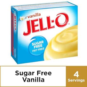 JELL-O Vanilla Instant Pudding & Pie Filling Mix (1 oz Boxes, Pack of 6)