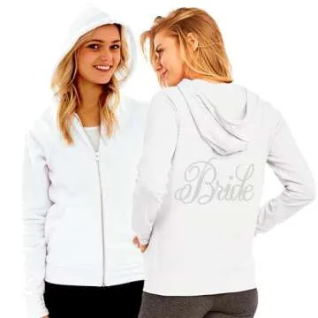 Flirty BRIDE Rhinestone Hoodie - Perfect Wedding Gift