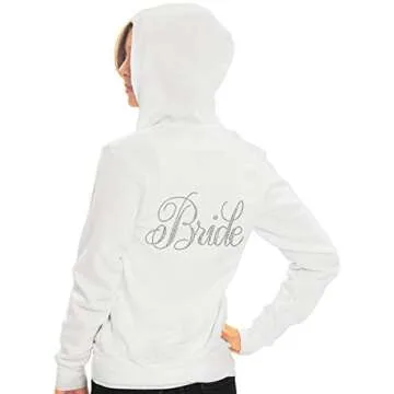 Flirty BRIDE Rhinestone Hoodie - Perfect Wedding Gift