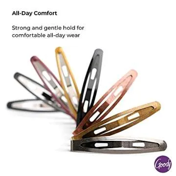 Goody Metal Contour Hair Snap Clips 8 Count - Assorted Colors