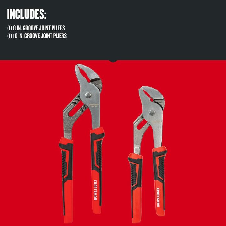 CRAFTSMAN Pliers Set - 8 & 10 Inch Groove Joint