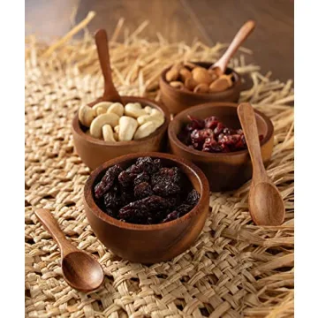 Acacia Wooden Bowls Set - Stylish & Eco-Friendly Gifts