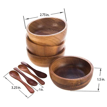 Acacia Wooden Bowls Set - Stylish & Eco-Friendly Gifts