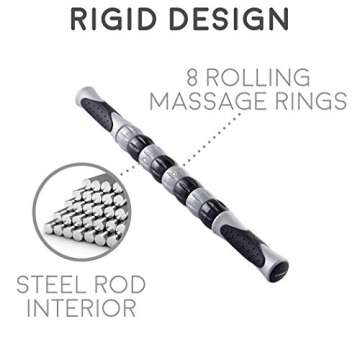 Body Back Buddy - USA Made - Massage Stick & Buddy Classic Bundle, Trigger Point Massage Tools, Neck and Back Massagers, Massage Cane, Muscle Knot Remover (Black)