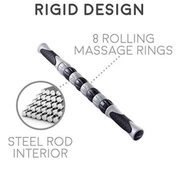 Body Back Buddy - USA Made - Massage Stick & Buddy Classic Bundle, Trigger Point Massage Tools, Neck and Back Massagers, Massage Cane, Muscle Knot Remover (Black)