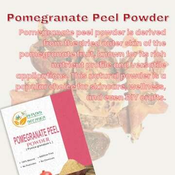 Herbs Botanica Pomegranate Peel Powder 100% Pure & Natural Pomegranate Powder for Herbal Tea, Skinca...