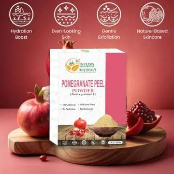 Herbs Botanica Pomegranate Peel Powder 100% Pure & Natural Pomegranate Powder for Herbal Tea, Skincare & DIY Beauty Finely Ground, Additive-Free, Resealable Pack 5.3 oz