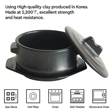 Korean Stone Bowl Set with Lid & Platter