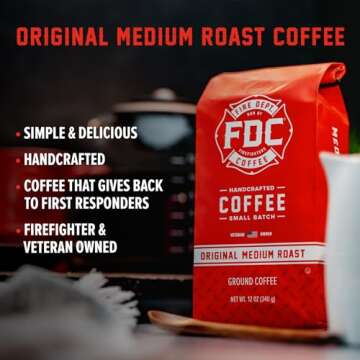 Fire Department Coffee - Gives Back to Firefighters - Balanced & Smooth Original Medium Roast Coffee...