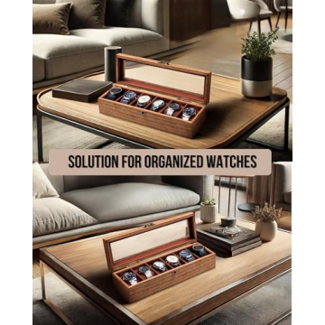 Elegant Solid Wood Watch Box Organizer for Your Timepieces